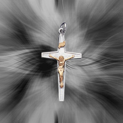 Quality Sterling Silver INRI Crucifix Charm QC3389