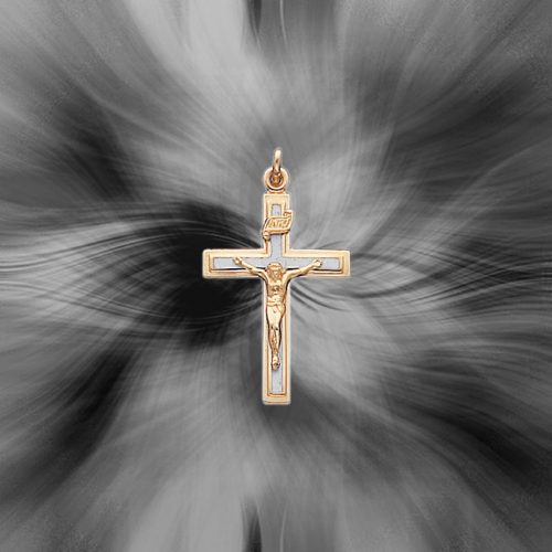 Quality Sterling Silver INRI Crucifix Charm QC3390