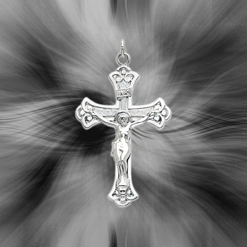 Quality Sterling Silver INRI Crucifix Pendant QC3421