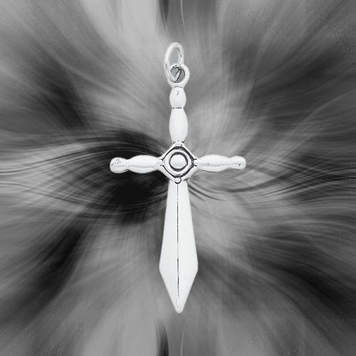 Quality Sterling Silver Sword Cross Pendant QC5243