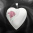 Quality Sterling Silver Heart Lockets (Enameled Rose) QLS240