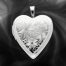 Quality Sterling Silver Heart Lockets (Flowers - Daisies) QLS242