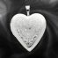 Quality Sterling Silver Heart Lockets (Hearts and Diamond) QLS243