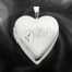 Quality Sterling Silver Heart Lockets (Mom With Diamond) QLS250