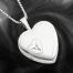 Quality Sterling Silver Heart Lockets (With Diamond) QLS260