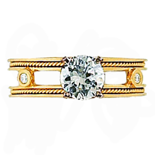 Hidalgo Interchangeable Rings Yellow Gold Ring Jacket (RS6645)