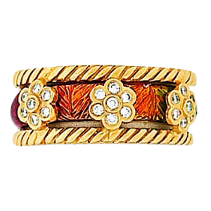 Hidalgo Interchangeable Rings Yellow Gold Ring Jacket (RS6658)