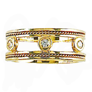 Hidalgo Interchangeable Rings Yellow Gold Ring Jacket (RS6740)