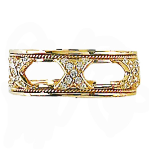 Hidalgo Interchangeable Rings Yellow Gold Ring Jacket (RS7152)