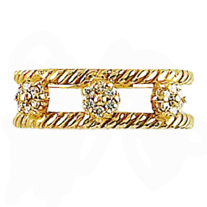 Hidalgo Interchangeable Rings Yellow Gold Ring Jacket (RS7155)