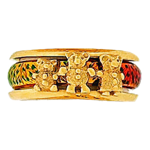 Hidalgo Interchangeable Rings Yellow Gold Ring Jacket (RS7203)