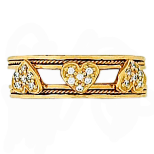 Hidalgo Interchangeable Rings Yellow Gold Ring Jacket (RS7447)