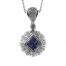 Gideon's Exclusive 18K White Gold Sapphire Pendant