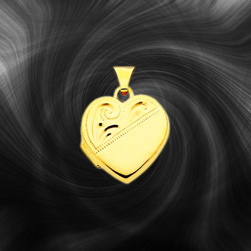 Quality Gold Heart Locket XL195